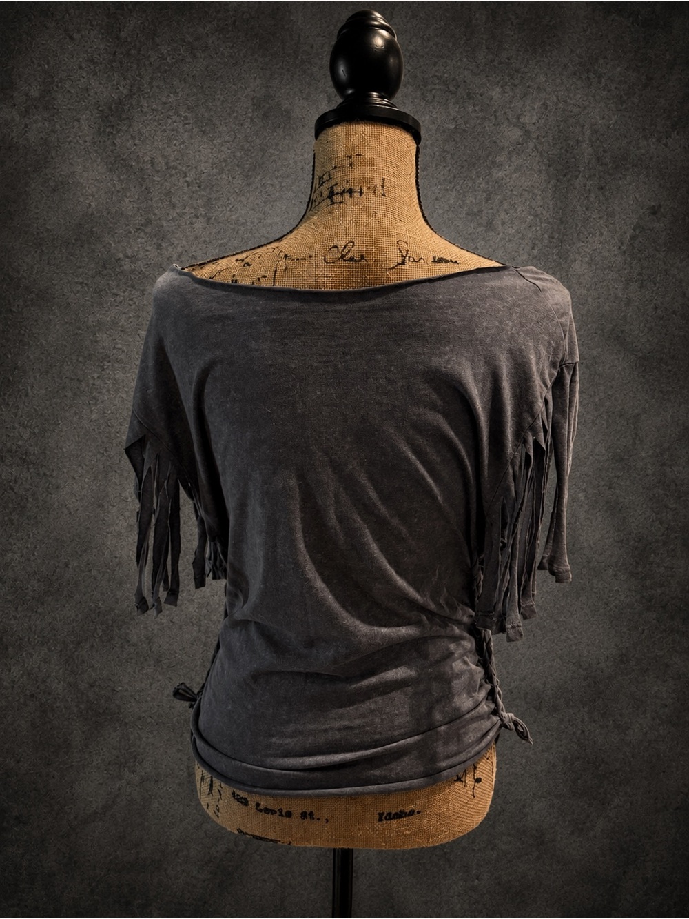 Pink Floyd Gray Short Sleeve Fringe Tee with Rainbow Prism Graphic - Picture 2 of 4